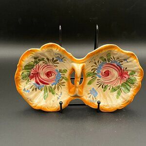 Vintage Italian Ceramic‎ Hand Painted Candy Dish. Made in Italy